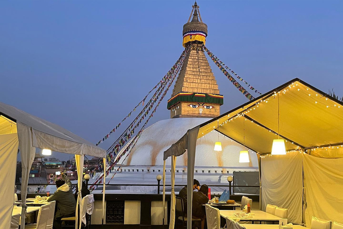 Rooftop View of Boudhanath 